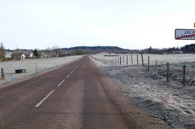 2012 Travaux Elargissement chaussée par Département RD 201 Les Plains Indevillers