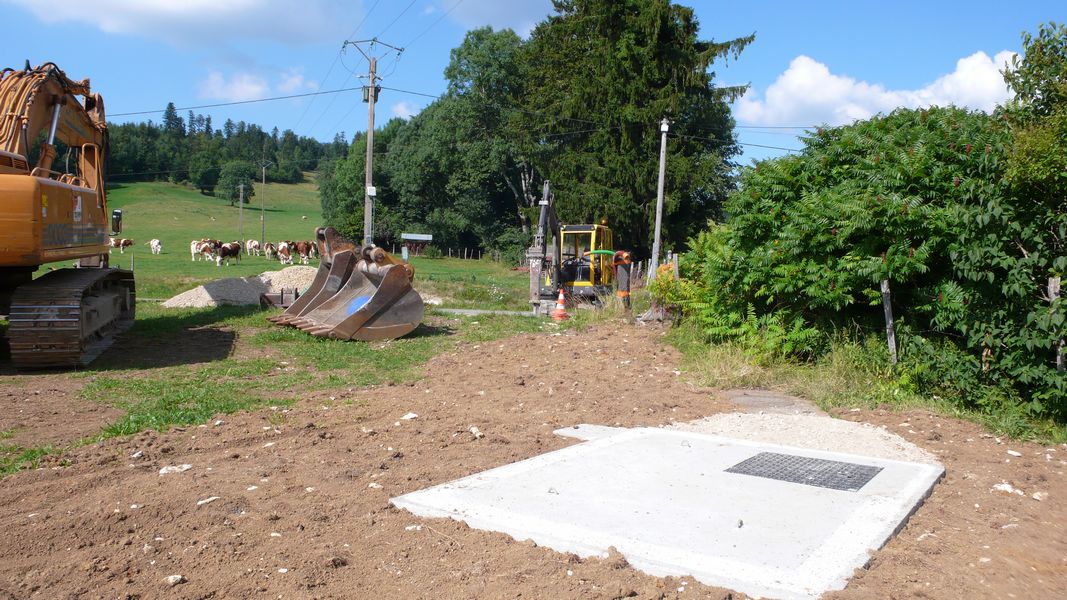 Création d'une pompe de refoulement de l'eau de "Sous le Frete" au réservoir