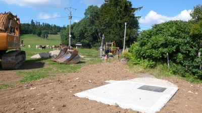 Création d'une pompe de refoulement de l'eau de "Sous le Frete" au réservoir