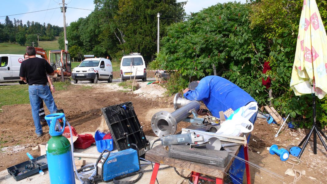 Création d'une pompe de refoulement de l'eau de "Sous le Frete" au réservoir